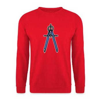 Circle Retro Look - Unisex Sweatshirt - red - Front - Alina (178cm) & Michal (187cm)