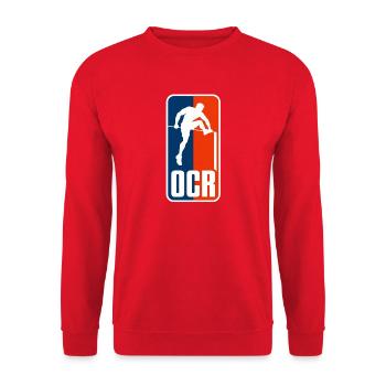 53392103-E351-455C-9FA0-400DA8A2D6BE - Unisex Pullover - Rot - Vorne - Alina (178cm) & Michal (187cm)
