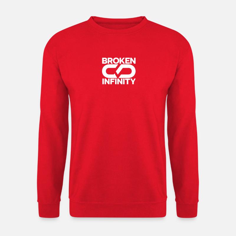 broken_infinity_white - Unisex Sweatshirt - red