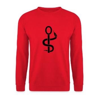 Betreuer Krankenschwester Arzt Krankenhaus Schlang - Unisex Pullover - Rot - Vorne - Alina (178cm) & Michal (187cm)