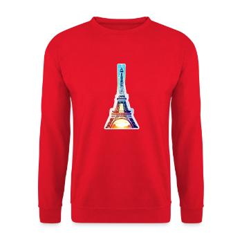 Eiffel tower #13 - Unisex Sweatshirt - red - Front - Alina (178cm) & Michal (187cm)