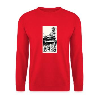 Temple - Unisex Pullover - Rot - Vorne - Alina (178cm) & Michal (187cm)