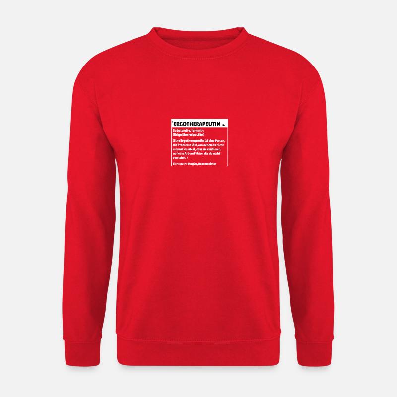 Ergotherapeutin Defintion - Unisex Pullover - Rot