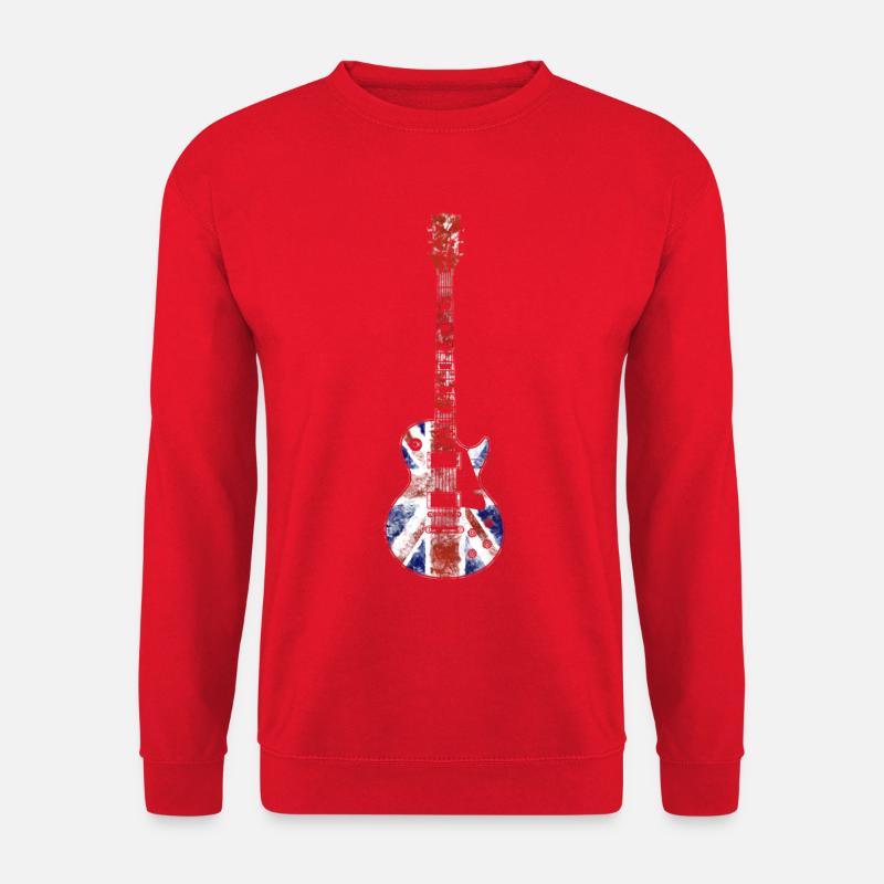 Union Jack Guitar - Unisex Pullover - Rot