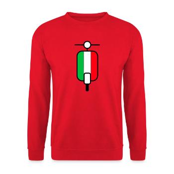 Scooter Roller Italien - Unisex Pullover - Rot - Vorne - Alina (178cm) & Michal (187cm)