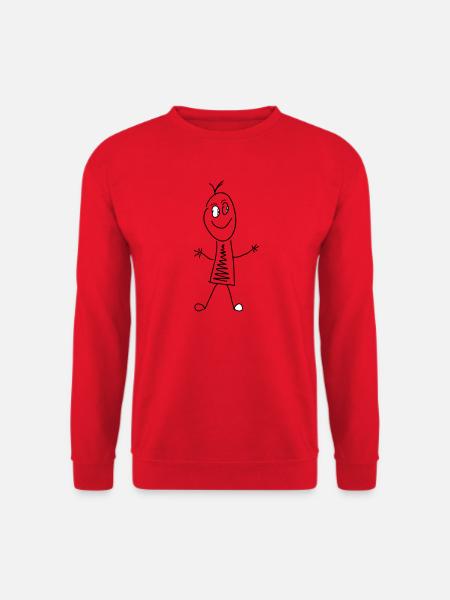 Strich Figur - Unisex Pullover - Rot