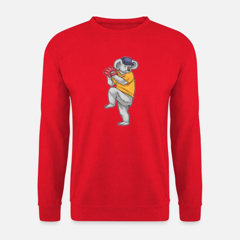 Koala Baseball Baseballhandschuh - Unisex Pullover - Rot