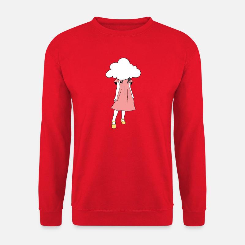 Kopf in den Wolken - Unisex Pullover - Rot