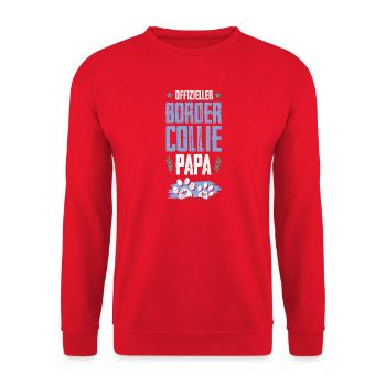 Border Collie chiens papa - Sweat-shirt Unisexe - rouge - Devant - Alina (178cm) & Michal (187cm)
