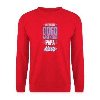 dogo argentino dogs dad - Unisex Sweatshirt - red - Front - Alina (178cm) & Michal (187cm)