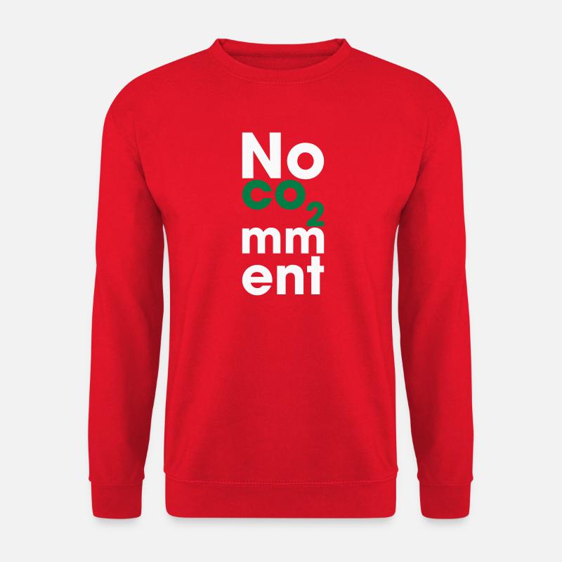 No CO2 Comment – Saubere Energie Statement - Unisex Pullover - Rot