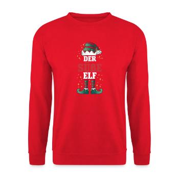 Noël L’Elfe Sucré - Sweat-shirt Unisexe - rouge - Devant - Alina (178cm) & Michal (187cm)