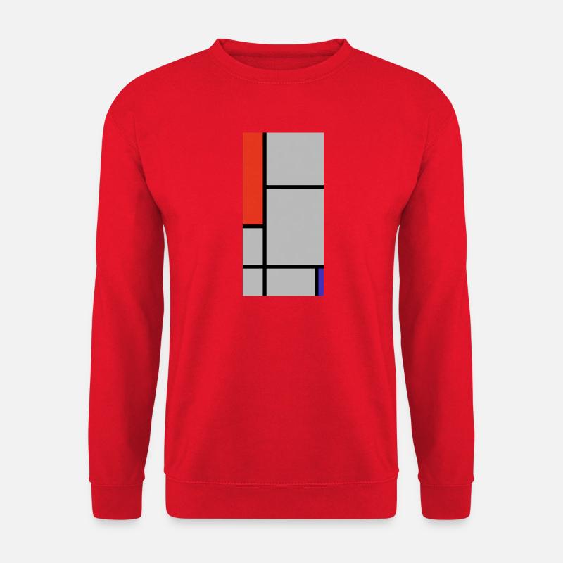 Abstract Geometric Blocks - Unisex Sweatshirt - red