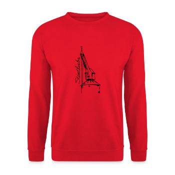 Lüneburger Stintliebe - Unisex Pullover - Rot - Vorne - Alina (178cm) & Michal (187cm)
