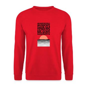 swimming naked after midnite black | clan of birds - Unisex Pullover - Rot - Vorne - Alina (178cm) & Michal (187cm)