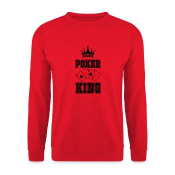 poker king - Unisex Pullover - Rot - Vorne - Alina (178cm) & Michal (187cm)