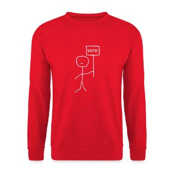 Sélectionner - Français - Sweat-shirt Unisexe - rouge - Devant - Alina (178cm) & Michal (187cm)