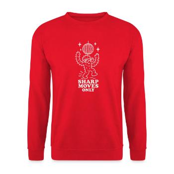 Disco Kaktus: Nur scharfe Bewegungen - Unisex Pullover - Rot - Vorne - Alina (178cm) & Michal (187cm)