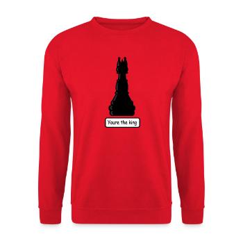 You_are_the_king - Unisex Sweatshirt - red - Front - Alina (178cm) & Michal (187cm)