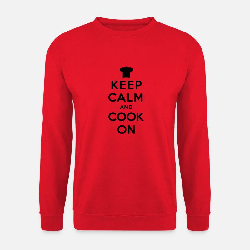 Keep calm and cook on - Unisex Sweatshirt - red