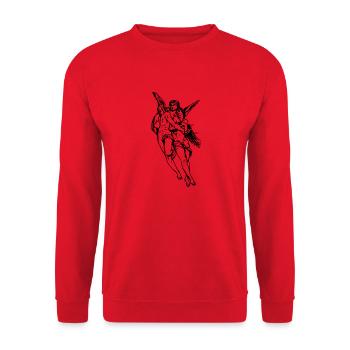 ANGE - Unisex Pullover - Rot - Vorne - Alina (178cm) & Michal (187cm)