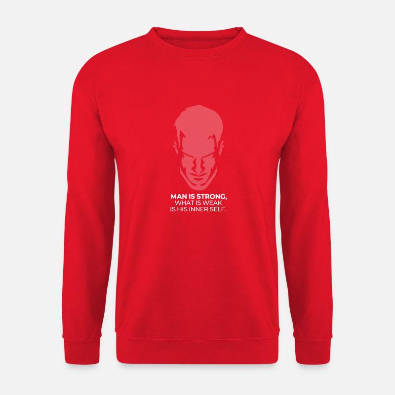 DER MENSCH IST STARK - Unisex Pullover - Rot
