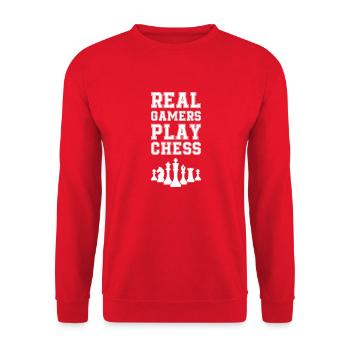 schachfiguren schach - Unisex Pullover - Rot - Vorne - Alina (178cm) & Michal (187cm)