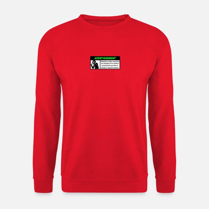 Motorradfahrerwarnung - Unisex Pullover - Rot