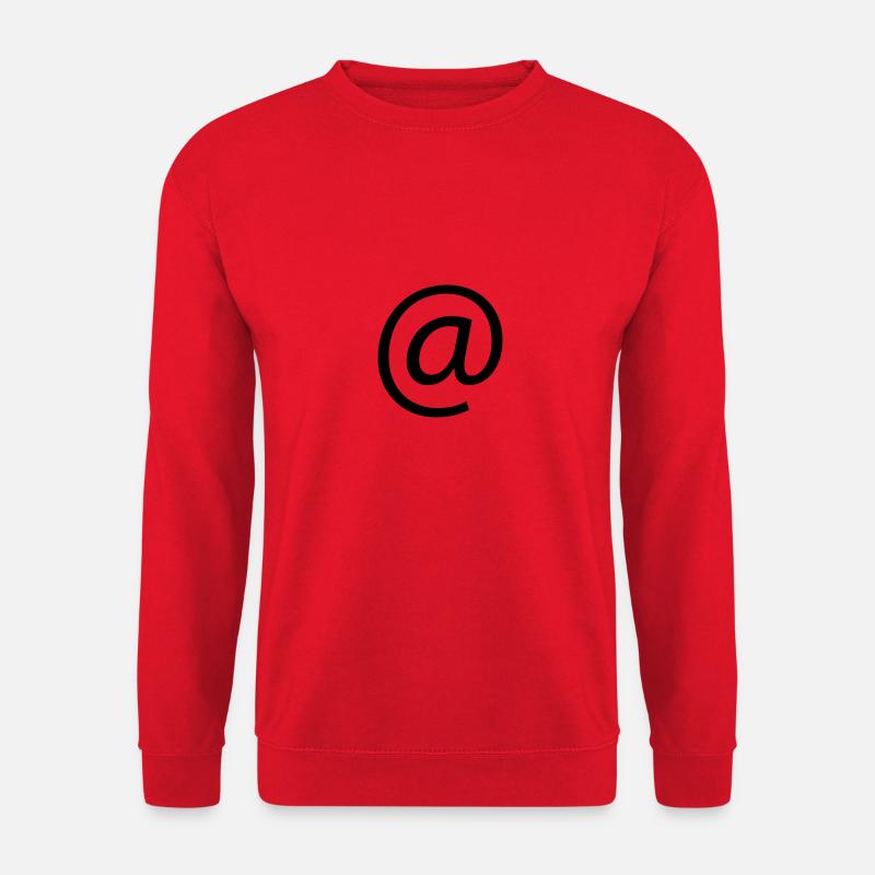 At Sign / Email Zeichen / Symbol - Unisex Pullover - Rot