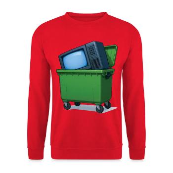 TRASH TV - geek & scifi - Sweat-shirt Unisexe - rouge - Devant - Alina (178cm) & Michal (187cm)