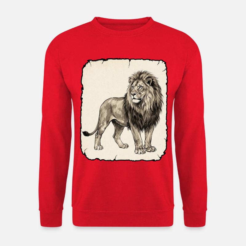 Löwe Afrika Reggae - Unisex Pullover - Rot