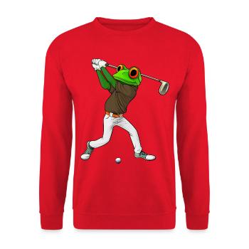 Frogs Golf - Unisex Sweatshirt - red - Front - Alina (178cm) & Michal (187cm)