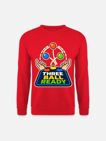 THREE BALL READY - Unisex Pullover - Rot