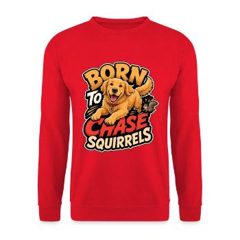 Golden Retriever - Unisex Pullover - Rot - Vorne - Alina (178cm) & Michal (187cm)