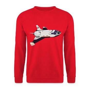 Space Shuttle Flight - Unisex Sweatshirt - red - Front - Alina (178cm) & Michal (187cm)