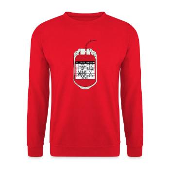 Tableau des donneurs et des receveurs de sang - Sweat-shirt Unisexe - rouge - Devant - Alina (178cm) & Michal (187cm)