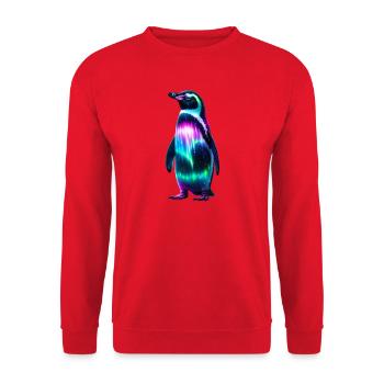Pingouin - Sweat-shirt Unisexe - rouge - Devant - Alina (178cm) & Michal (187cm)