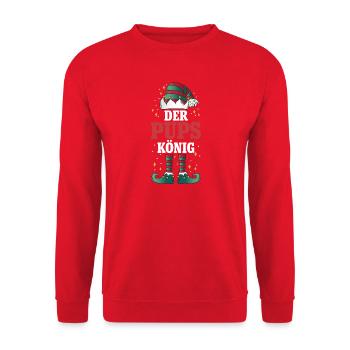Noël Le Roi Elfe des Pets - Sweat-shirt Unisexe - rouge - Devant - Alina (178cm) & Michal (187cm)