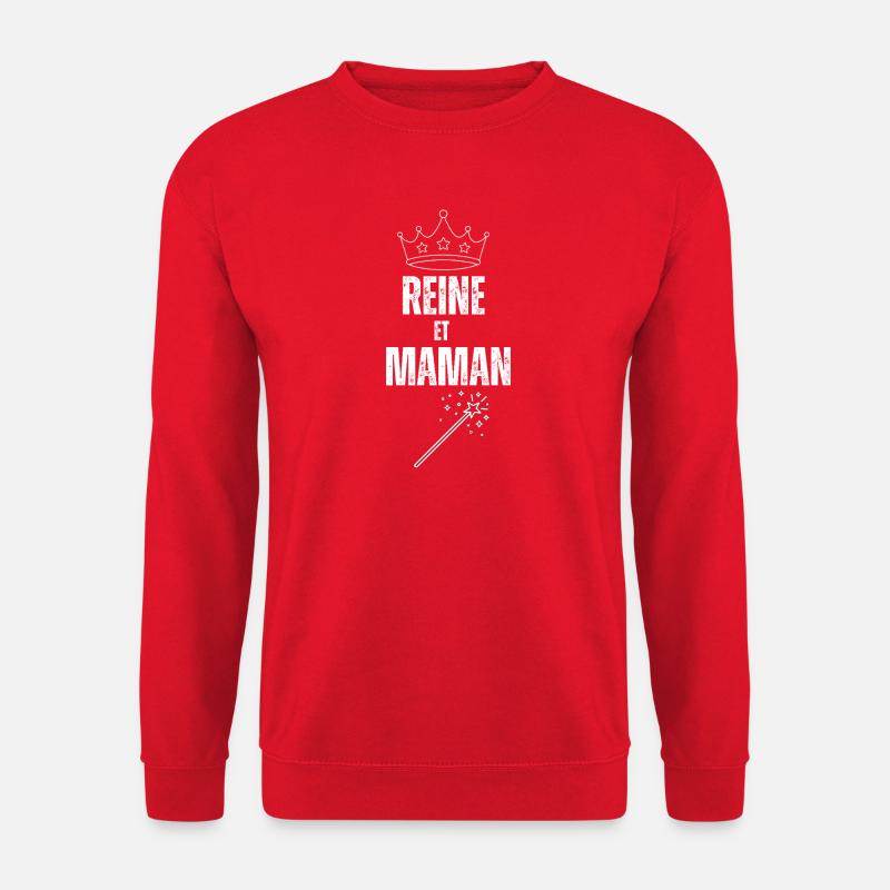 Queen and Mom - Unisex Sweatshirt - red