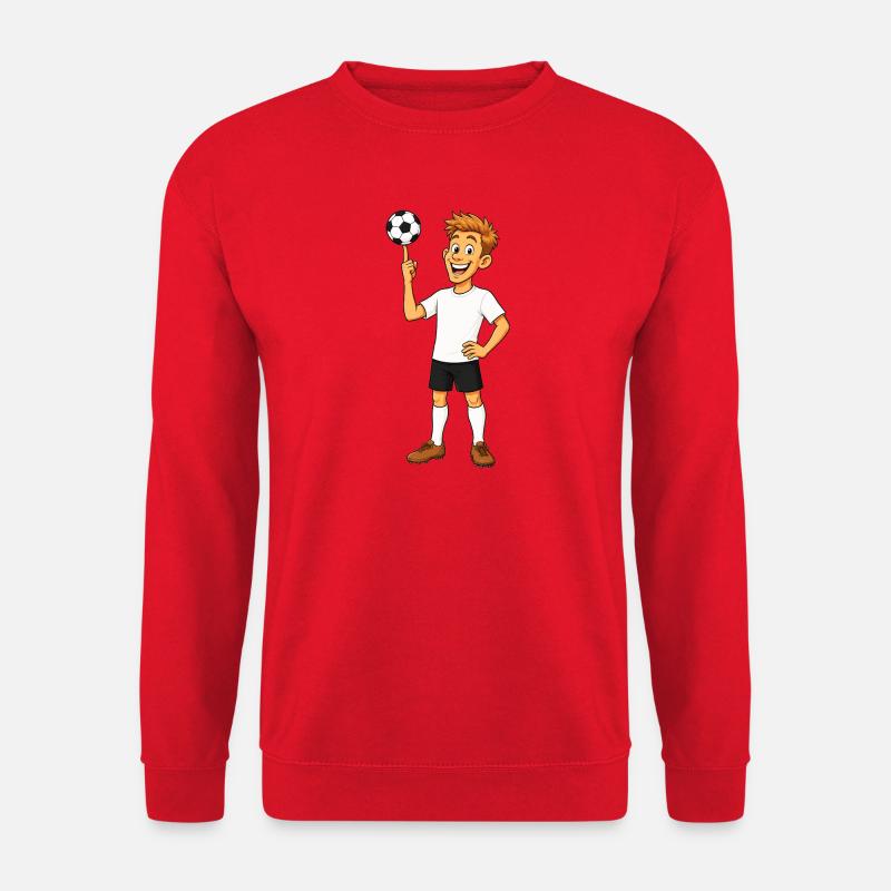 Fußballer freut sich - Unisex Pullover - Rot