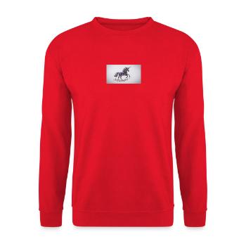 Glittering Unicorn Mosaic - Unisex Sweatshirt - red - Front - Alina (178cm) & Michal (187cm)