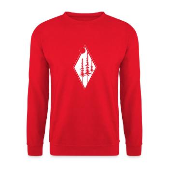 Arbre Forme géométrique - Sweat-shirt Unisexe - rouge - Devant - Alina (178cm) & Michal (187cm)