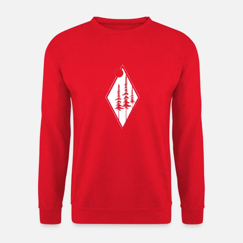 Tree Geometric shape - Unisex Sweatshirt - red
