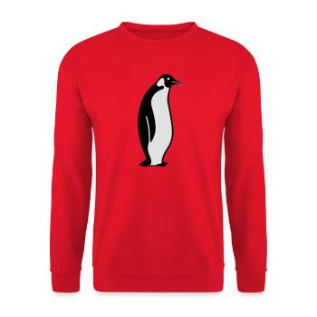Pinguin pinguïn - Unisex Pullover - Rot - Vorne - Alina (178cm) & Michal (187cm)