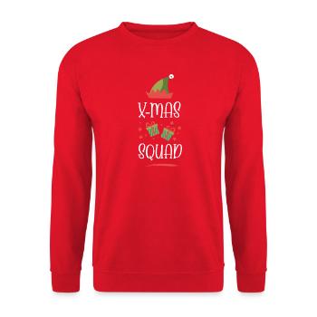 X-Mas Squad - Unisex Sweatshirt - red - Front - Alina (178cm) & Michal (187cm)