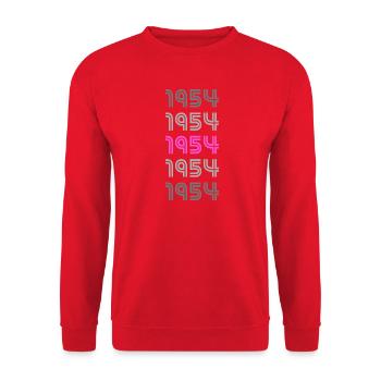 1954 - Unisex Sweatshirt - red - Front - Alina (178cm) & Michal (187cm)