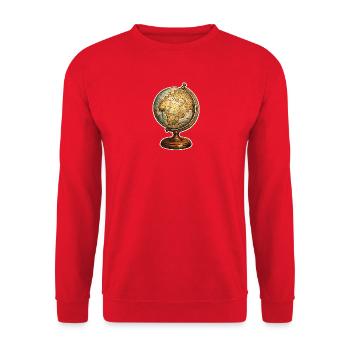 Vintage Globus - Unisex Pullover - Rot - Vorne - Alina (178cm) & Michal (187cm)