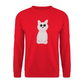 Pink Kitten Kawaii - Unisex Sweatshirt - red - Front - Alina (178cm) & Michal (187cm)