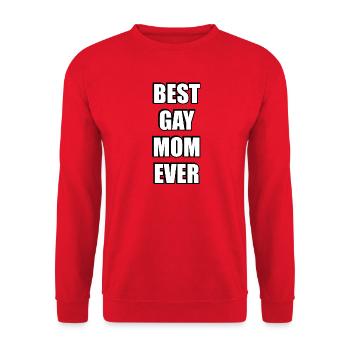 Beste schwule Mutter aller Zeiten - Unisex Pullover - Rot - Vorne - Alina (178cm) & Michal (187cm)