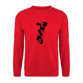 Alsace : Elsass - Sweat-shirt Unisexe - rouge - Devant - Alina (178cm) & Michal (187cm)